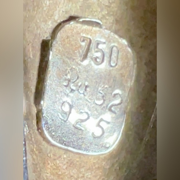 Vintage Designer Signed Sterling Silver & 18K Gold Modernist Dome Ring, Size 6 - Picture 8 of 12